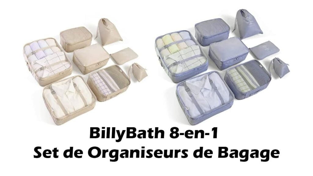 Optimisez Votre Espace avec le BillyBath 8-en-1 Set de Organiseurs de Bagage